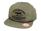 Sendero Provisions Co. Chupacabra Adjustable Snapback Hat with Felt Design & Braided Rope (Green/Midnight Black) - One Size